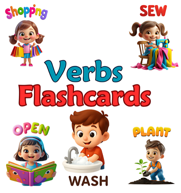 50 Action Verbs flashcards