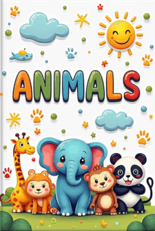 45Kids Coloring pages . Animals Coloring Book.