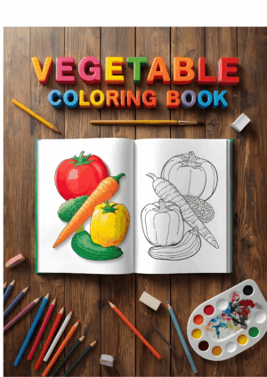 Vegetables Coloring Book